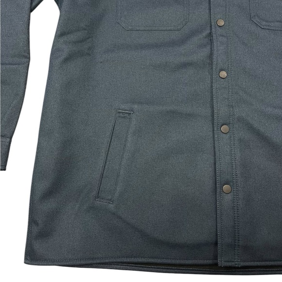 Carhartt Rain Defender Relaxed Fit Heavyweight Hooded Shirt Jacket 2XL Navy Blue - Picture 7 of 16